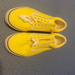 Yellow brand new never worn vans